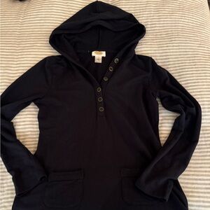 Navy hooded shirt